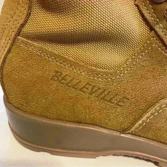 Belleville New Heavy Duty Military Men’s Leather Combat Boots w Steel Toes 10W - Picture 3 of 9